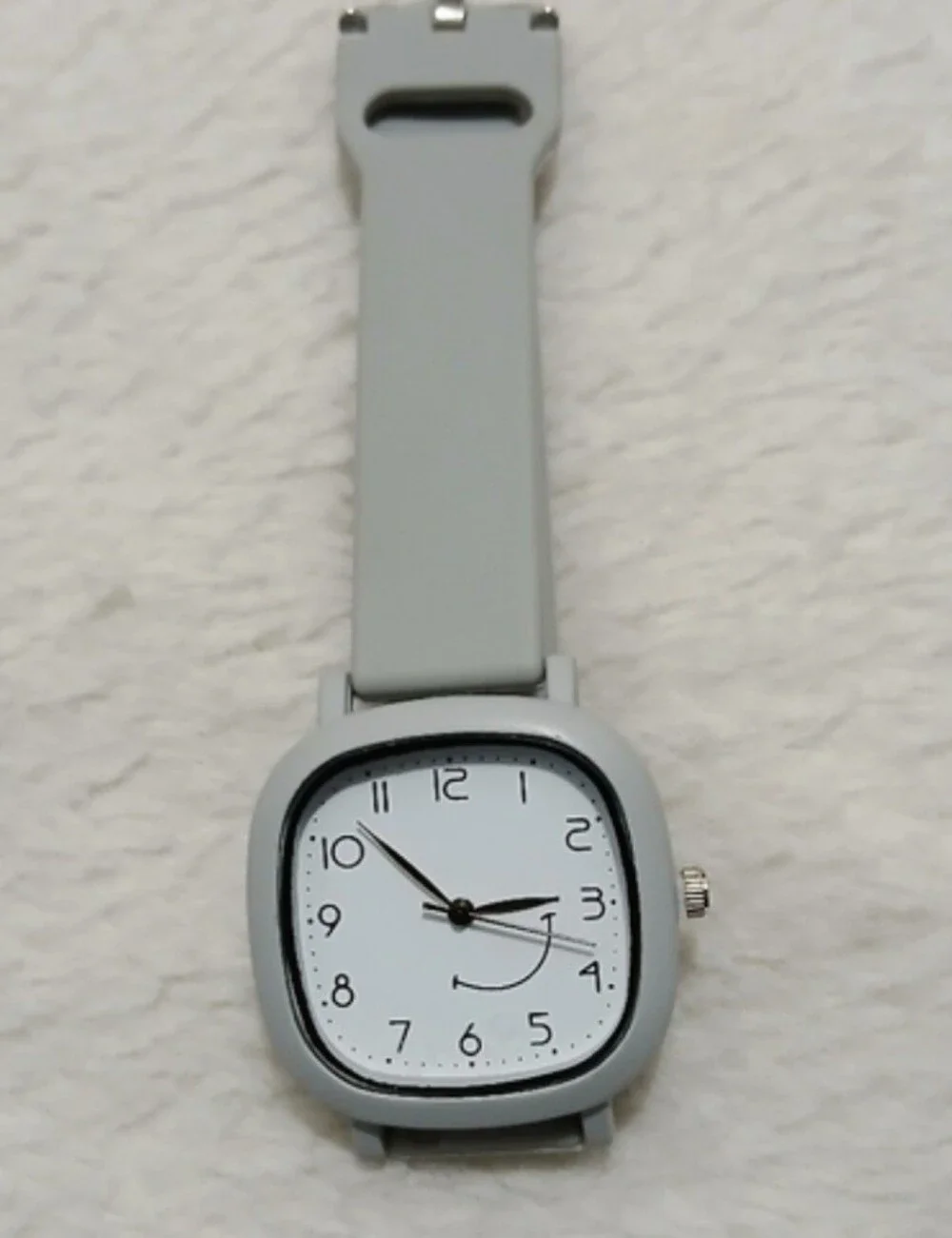 Cute Unisex Light Gray Smiley face Watch. Great for all ages, and as a nice gift